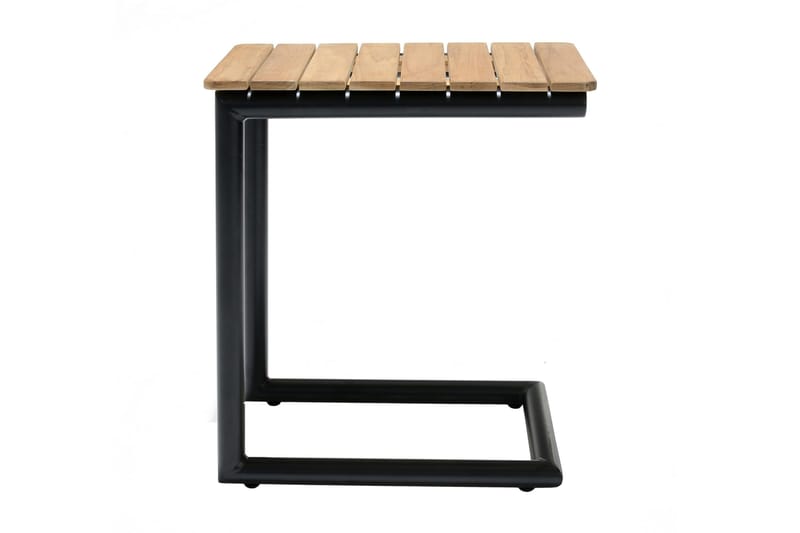 Portals Sidebord 47 cm - Sort/Træ - Havemøbler - Havebord - Sidebord