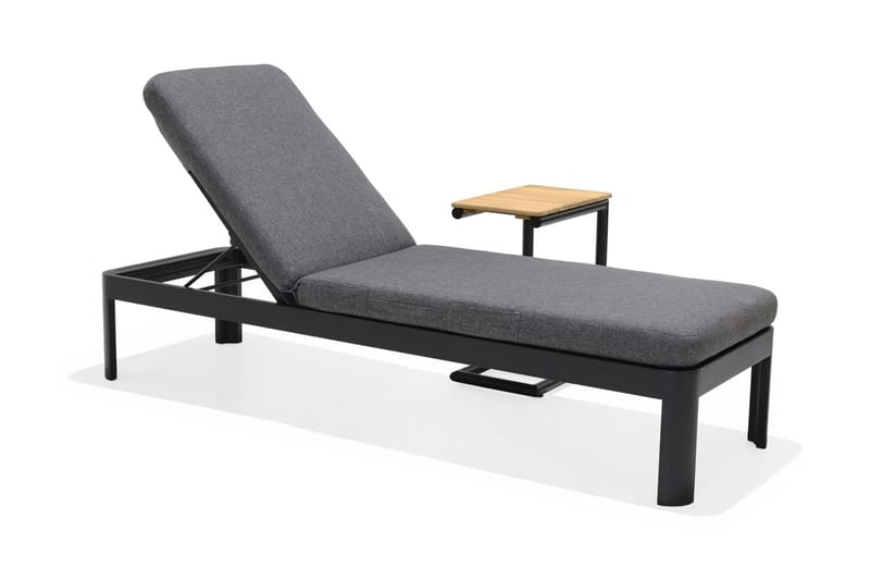 Portals Sidebord 47 cm - Sort/Træ - Havemøbler - Havebord - Sidebord
