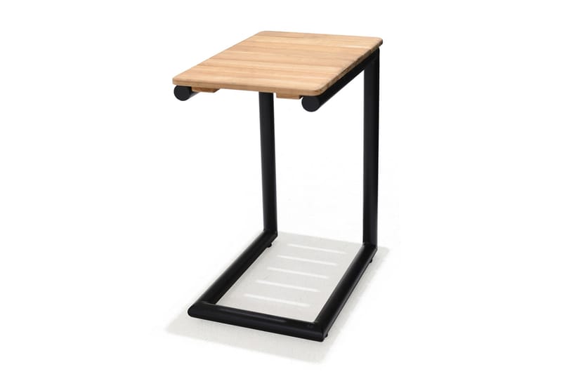 Portals Sidebord 47 cm - Sort/Træ - Havemøbler - Havebord - Sidebord