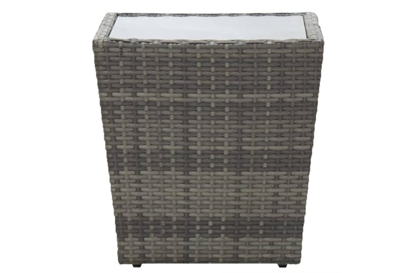 Tebord 41,5x41,5x43 cm Hærdet Glas Grå - Grå - Havemøbler - Havebord - Sidebord