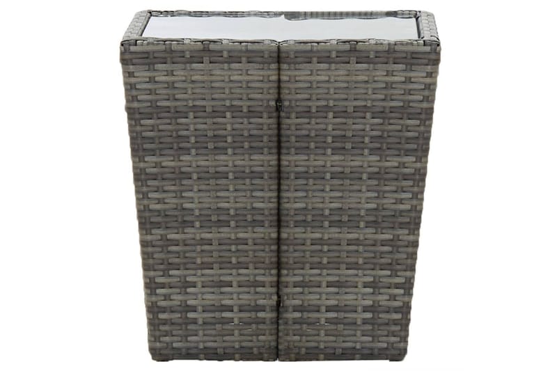 Tebord 41,5x41,5x43 cm Hærdet Glas Grå - Grå - Havemøbler - Havebord - Sidebord