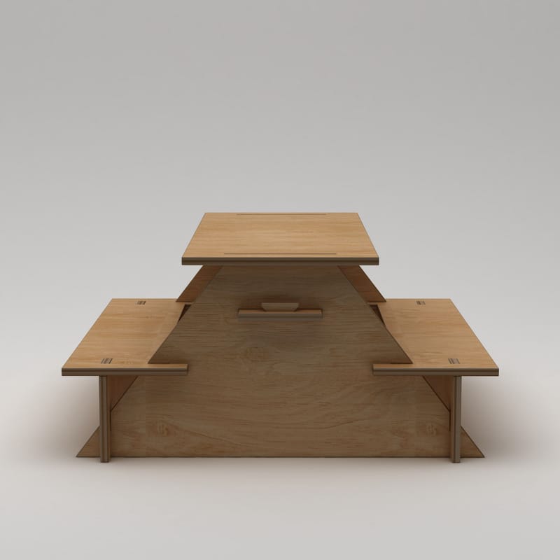 Somira Spisebord udendørs 160 cm - naturligt træ - Havemøbler - Havebord - Picnicbord