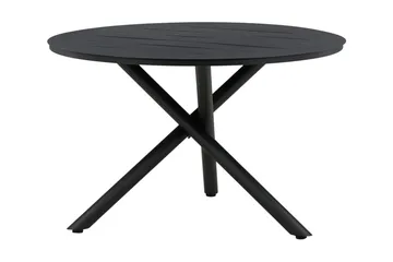 Alma Spisebord Rund 120 cm Sort - Venture Home - Havemøbler - Havebord - Spisebord & havebord