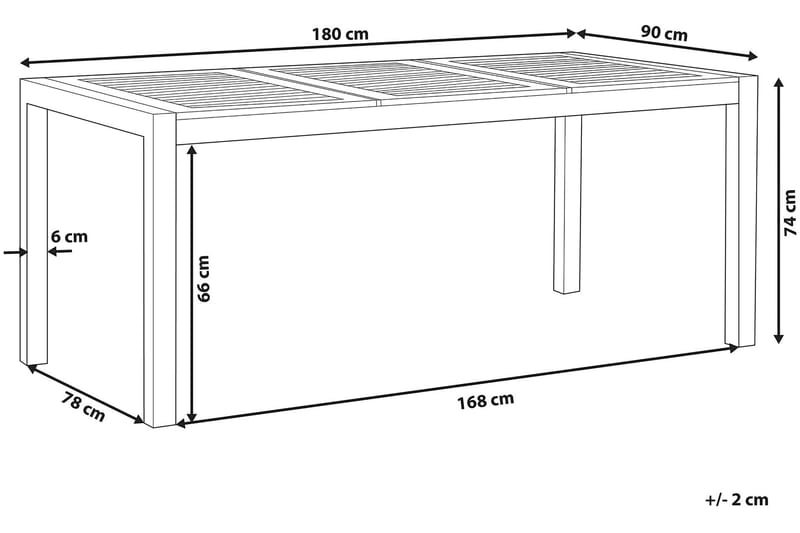 Bacoli Spisebord 180 cm - Brun - Havemøbler - Havebord - Spisebord & havebord