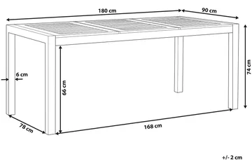 Bacoli Spisebord 180 cm - Brun - Havemøbler - Havebord - Spisebord & havebord