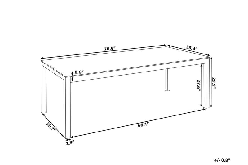 Bacoli Spisebord 180 cm - Grå - Havemøbler - Havebord - Spisebord & havebord