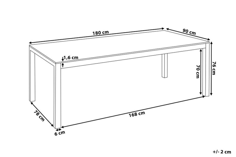 Bacoli Spisebord 180 cm - Grå - Havemøbler - Havebord - Spisebord & havebord