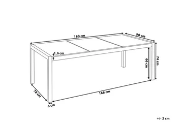 Bacoli Spisebord 180 cm - Grå - Havemøbler - Havebord - Spisebord & havebord
