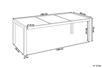 Bacoli Spisebord 180 cm - Sort - Havemøbler - Havebord - Spisebord & havebord