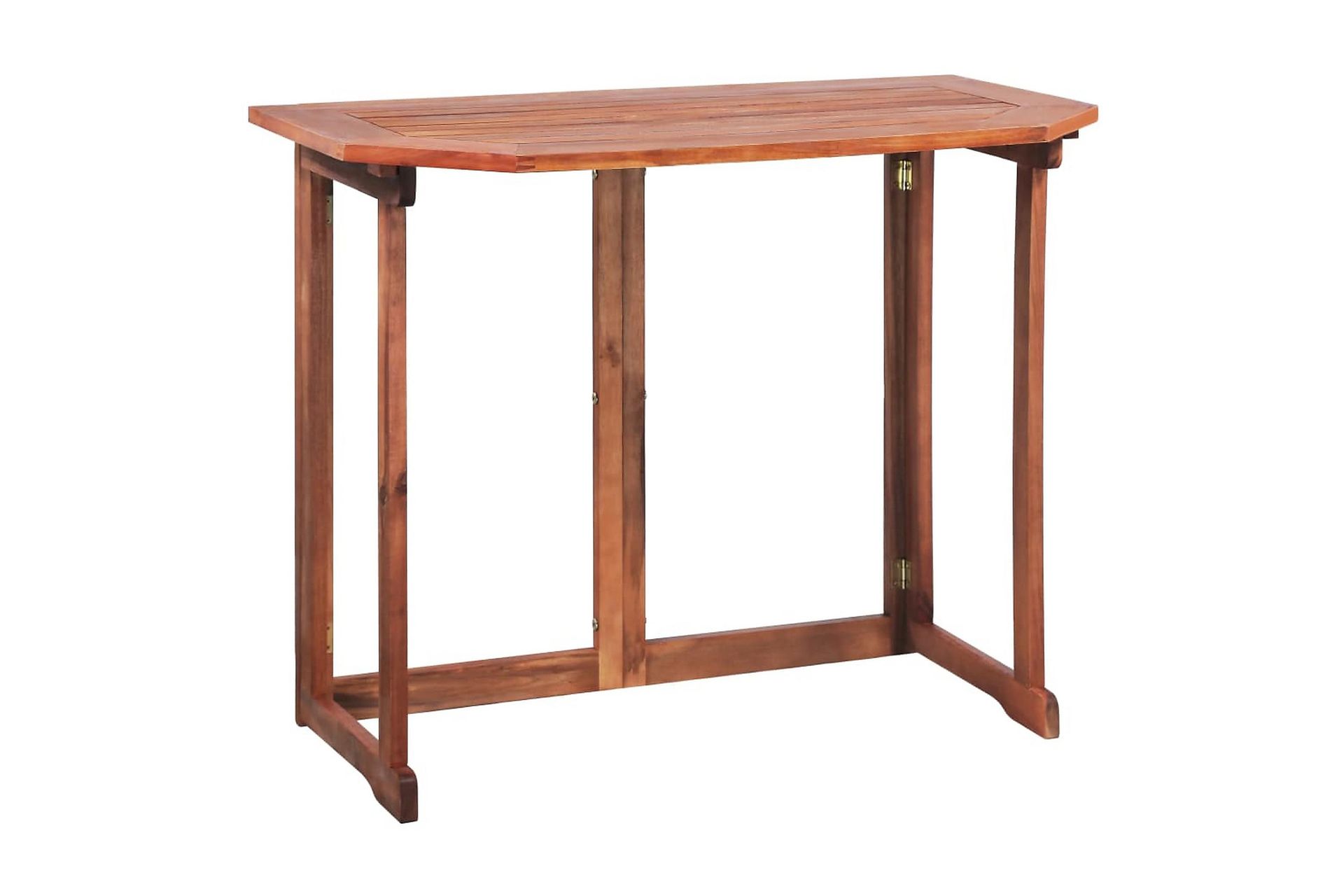 Balkonbord Massivt Akacietræ 90 X 50 X 75 Cm - Brun - Havemøbler - Havebord - Spisebord & havebord