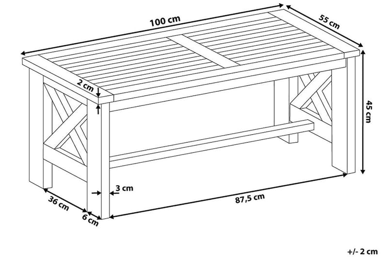 Baltic Havebord 100 cm - Hvid - Havemøbler - Havebord - Spisebord & havebord