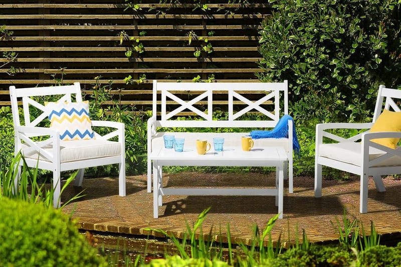 Baltic Havebord 100 cm - Hvid - Havemøbler - Havebord - Spisebord & havebord