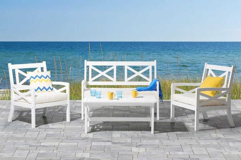 Baltic Havebord 100 cm - Hvid - Havemøbler - Havebord - Spisebord & havebord