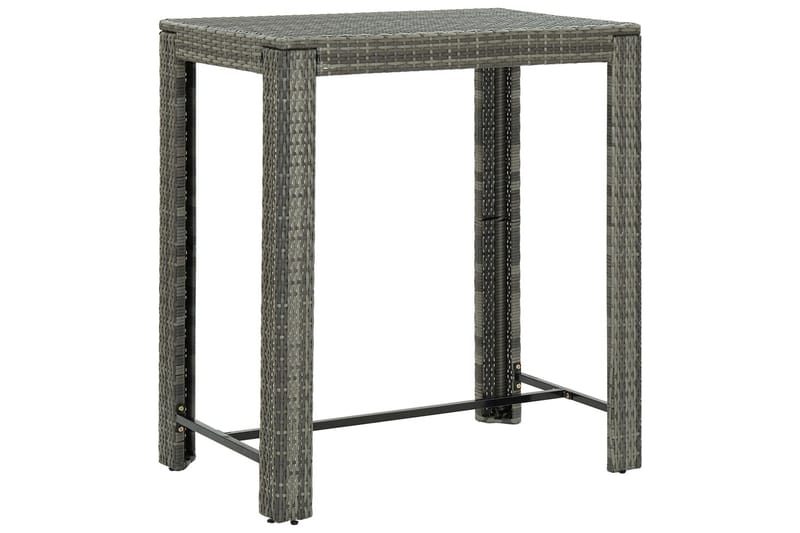 Barbord til haven 100x60,5x110,5 cm polyrattan grå - Grå - Havemøbler - Havebord - Spisebord & havebord