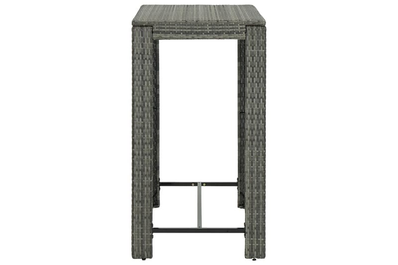 Barbord til haven 100x60,5x110,5 cm polyrattan grå - Grå - Havemøbler - Havebord - Spisebord & havebord