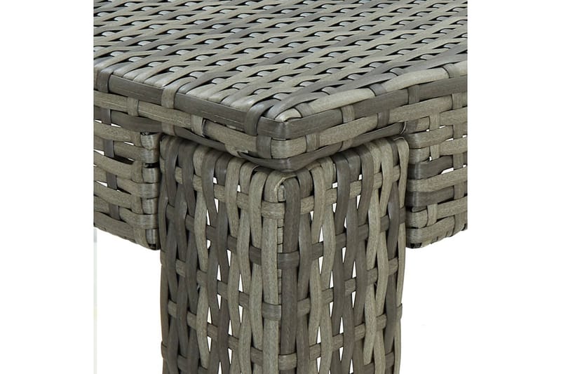Barbord til haven 100x60,5x110,5 cm polyrattan grå - Grå - Havemøbler - Havebord - Spisebord & havebord