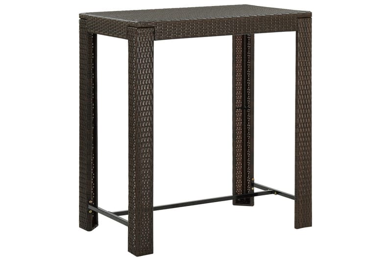 Barbord til haven 100x60,5x110,5 cm polyrattan brun - Brun - Havemøbler - Havebord - Spisebord & havebord