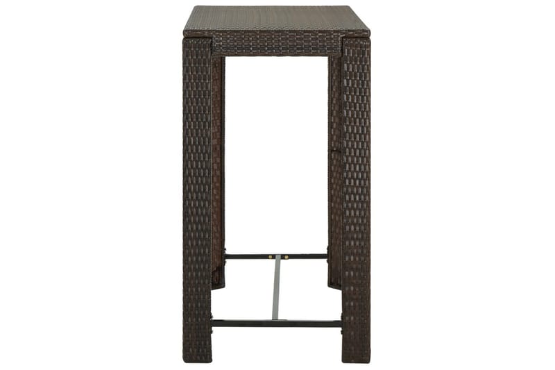 Barbord til haven 100x60,5x110,5 cm polyrattan brun - Brun - Havemøbler - Havebord - Spisebord & havebord
