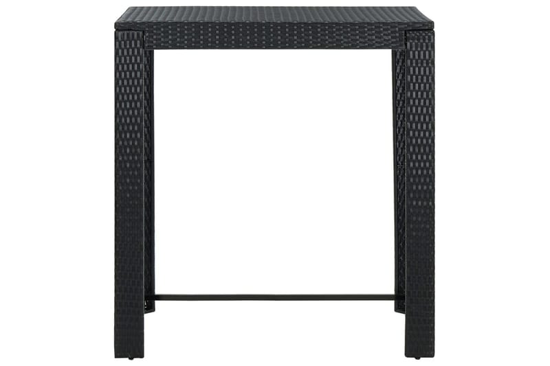 Barbord til haven 100x60,5x110,5 cm polyrattan sort - Sort - Spisebord & havebord