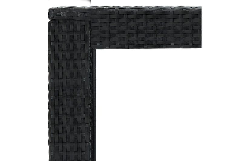 Barbord til haven 100x60,5x110,5 cm polyrattan sort - Sort - Spisebord & havebord