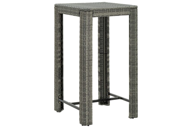 Barbord til haven 60,5x60,5x110,5 cm polyrattan grå - Grå - Havemøbler - Havebord - Spisebord & havebord