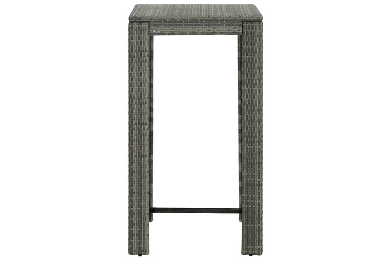 Barbord til haven 60,5x60,5x110,5 cm polyrattan grå - Grå - Havemøbler - Havebord - Spisebord & havebord