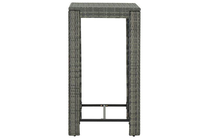 Barbord til haven 60,5x60,5x110,5 cm polyrattan grå - Grå - Havemøbler - Havebord - Spisebord & havebord