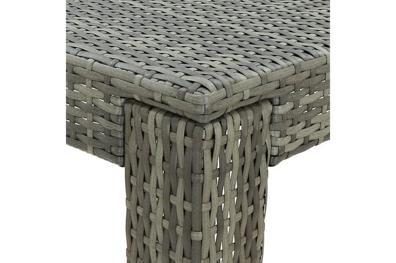 Barbord til haven 60,5x60,5x110,5 cm polyrattan grå - Grå - Havemøbler - Havebord - Spisebord & havebord