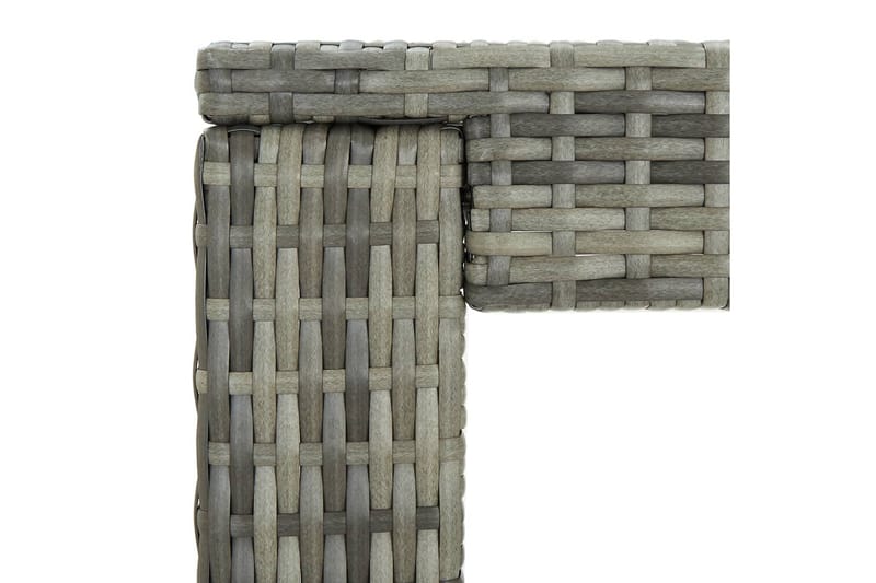 Barbord til haven 60,5x60,5x110,5 cm polyrattan grå - Grå - Havemøbler - Havebord - Spisebord & havebord
