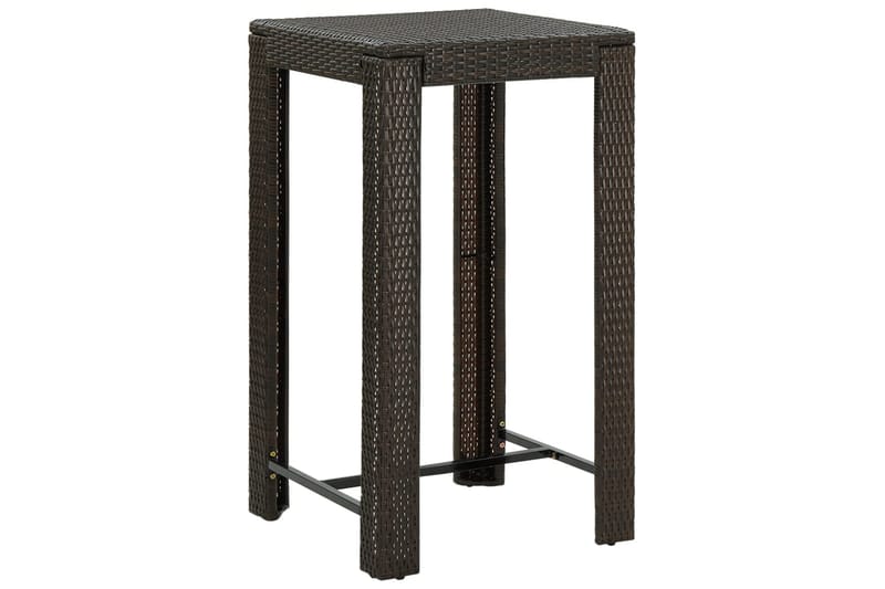 Barbord til haven 60,5x60,5x110,5 cm polyrattan brun - Brun - Havemøbler - Havebord - Spisebord & havebord