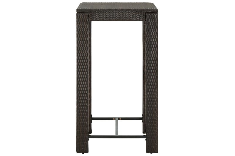 Barbord til haven 60,5x60,5x110,5 cm polyrattan brun - Brun - Havemøbler - Havebord - Spisebord & havebord