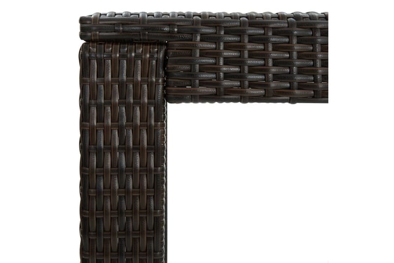 Barbord til haven 60,5x60,5x110,5 cm polyrattan brun - Brun - Havemøbler - Havebord - Spisebord & havebord
