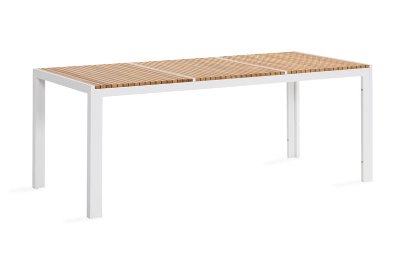 Barkar Spisebord 200 cm - Teak/Hvid - Spisebord & havebord
