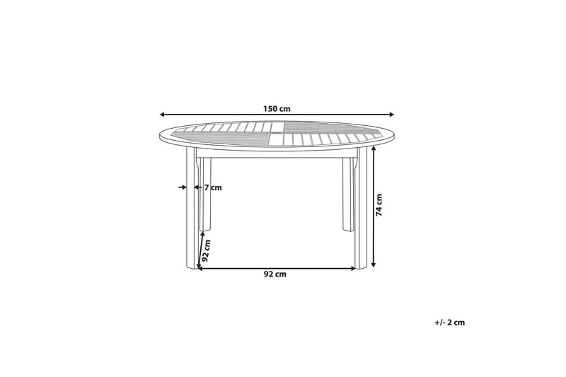 Barrata Spisebord 150 cm - Akacie - Spisebord & havebord