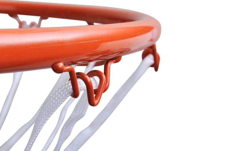 Basketballkurvesæt Med Ring Og Net Orange - Orange - Spisebord & havebord