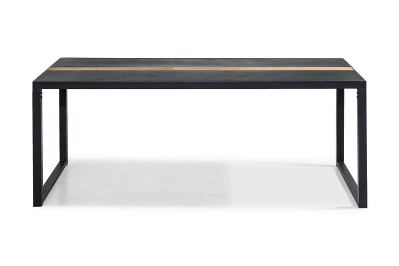 Bastian Spisebord 200x100 cm - Sort/Teak - Spisebord & havebord