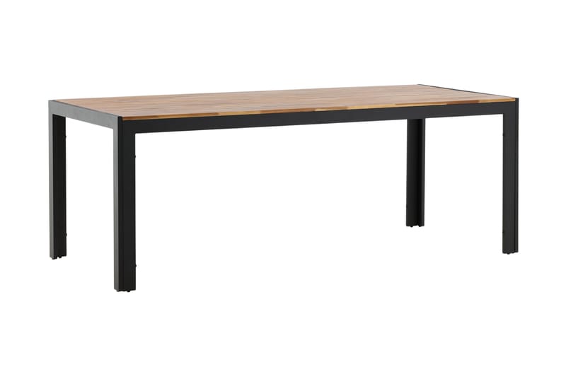 Bois Spisebord 200 cm Sort/Brun - Venture Home - Havemøbler - Havebord - Spisebord & havebord