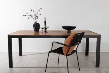Bois Spisebord 200 cm Sort/Brun - Venture Home - Havemøbler - Havebord - Spisebord & havebord