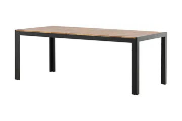 Bois Spisebord 200 cm Sort/Brun - Venture Home - Havemøbler - Havebord - Spisebord & havebord