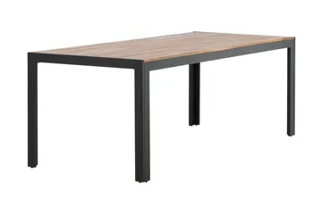 Bois Spisebord 200 cm Sort/Brun - Venture Home - Havemøbler - Havebord - Spisebord & havebord