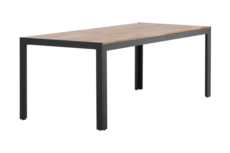 Bois Spisebord 200 cm Sort/Brun - Venture Home - Havemøbler - Havebord - Spisebord & havebord