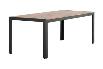 Bois Spisebord 200 cm Sort/Brun - Venture Home - Havemøbler - Havebord - Spisebord & havebord