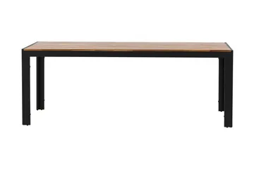 Bois Spisebord 200 cm Sort/Brun - Venture Home - Havemøbler - Havebord - Spisebord & havebord