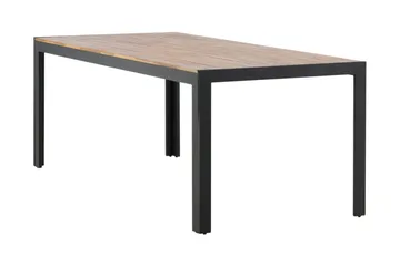Bois Spisebord 200 cm Sort/Brun - Venture Home - Havemøbler - Havebord - Spisebord & havebord