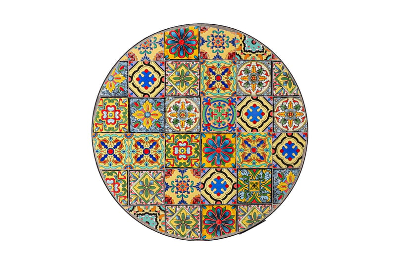 Bord MOROCCO D60xH71 mosaikplade med farvet motiv - Spisebord & havebord