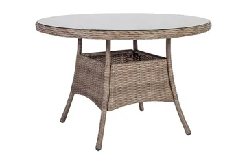 Bord TOSCANA D110xH73cm farve: grå beige - Havemøbler - Havebord - Spisebord & havebord