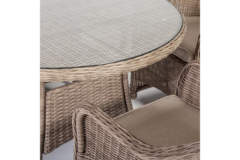 Bord TOSCANA D110xH73cm farve: grå beige - Havemøbler - Havebord - Spisebord & havebord