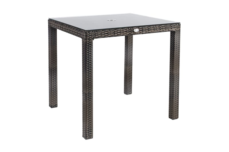 Bord WICKER 73x73xH71cm bordplade: klart glas, undefined