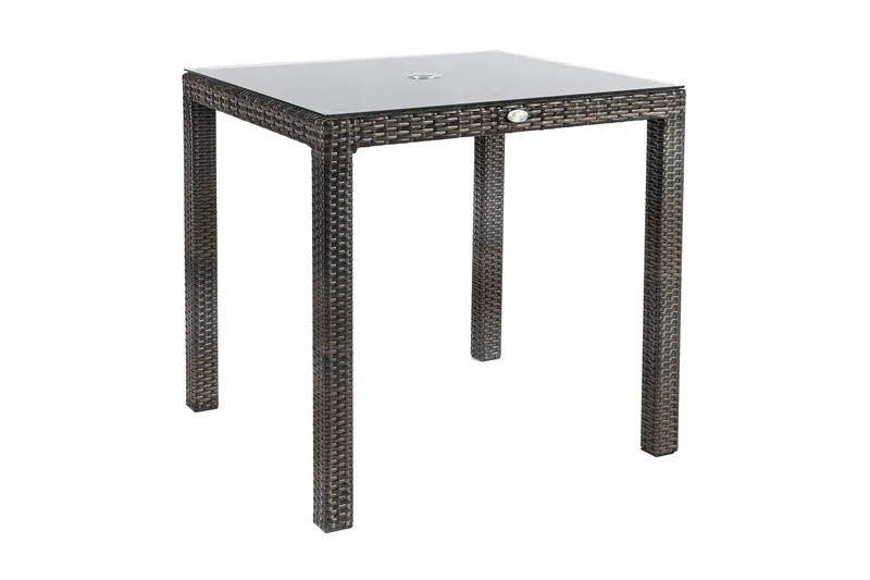 Bord WICKER 73x73xH71cm bordplade: klart glas, undefined