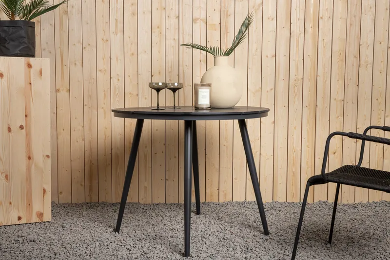 Break Spisebord 90 cm - Sort - Havemøbler - Havebord - Spisebord & havebord